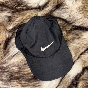 Black Nike Hat with White Logo